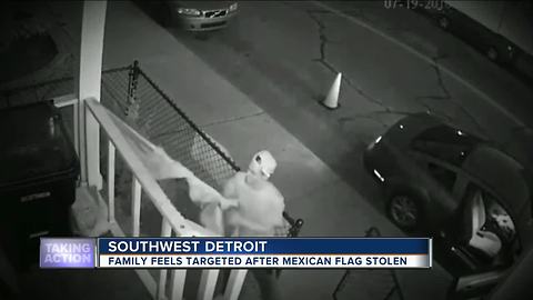 Mexican flag stolen from One Michigan for Immigrant Rights in Detroit