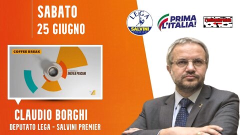 🔴 Interventi dell'On. Claudio Borghi a "Coffee Break" del 25/06/2022.