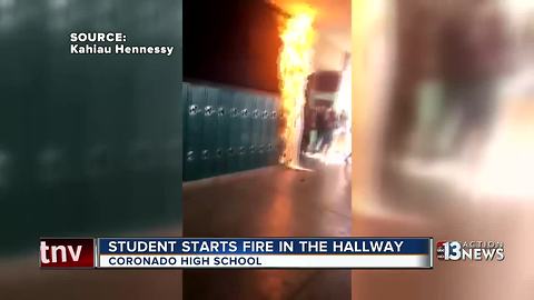 Student starts fire in Coronado High hallway