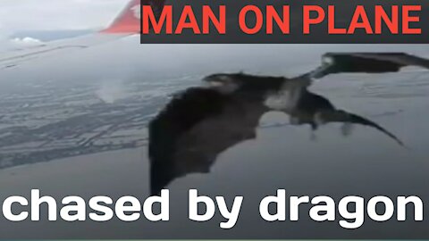 man on the plane being chased by the dragon