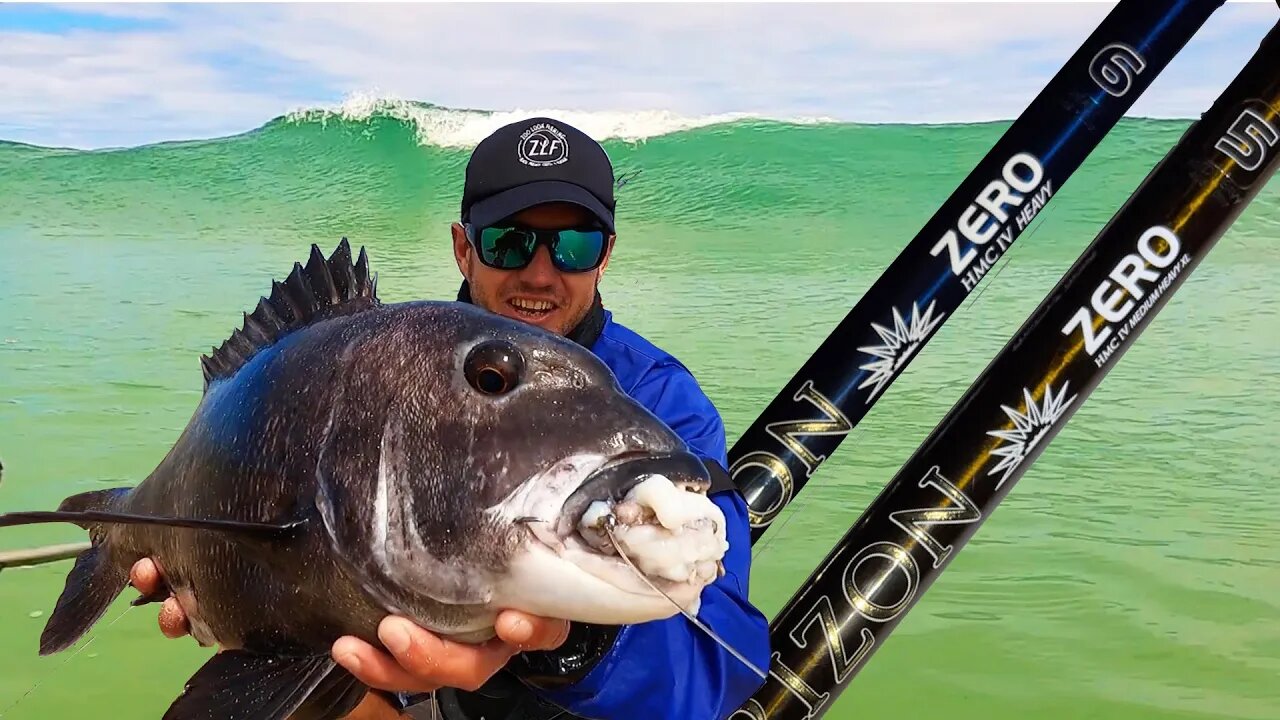 Poensie in the SURF! Long wade to throw on the reef! New rods revealed!