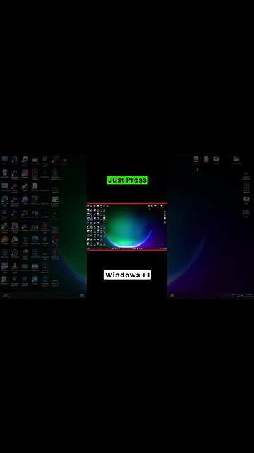shortcut to access settings in windows