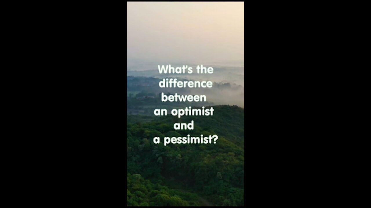 What is the difference between optimist and pessimist?