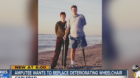 Amputee wants to replace deteriorating wheelchair