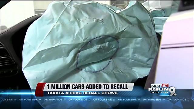 More than 1 million cars added to Takata airbag recall