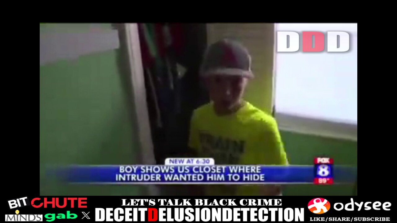 Black home invader told an 11 yr old white child to hide in the closet while he robbed the boys home