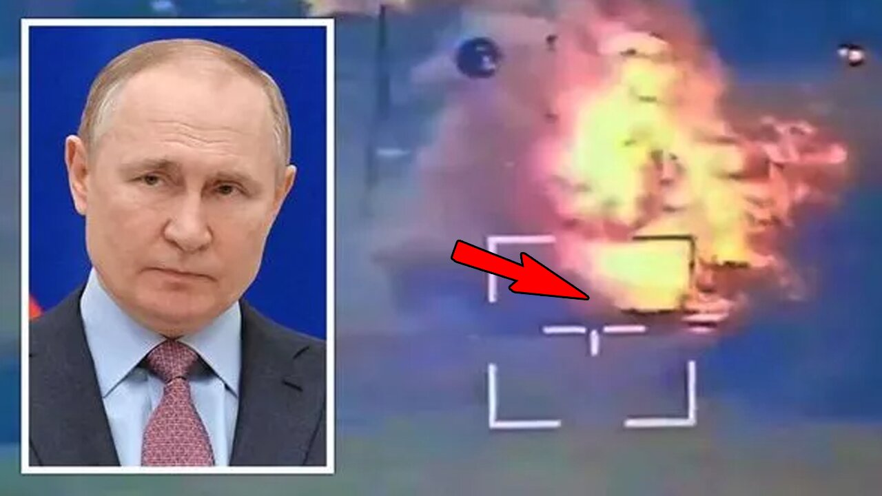 UKRAINE has destroyed a Russian tank in a "catastrophic explosion"