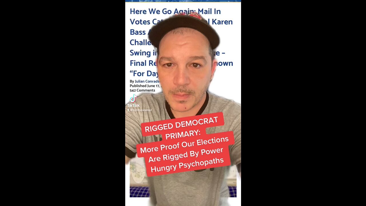 NOW IT'S A RIGGED DEMOCRAT PRIMARY: More Proof Our Elections Are Rigged By Power Hungry Psychopaths!