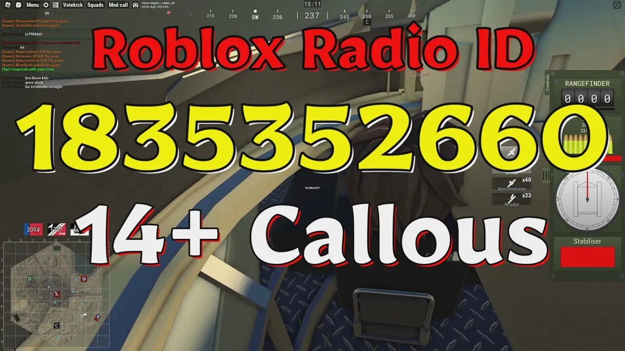 Callous Roblox Radio Codes/IDs