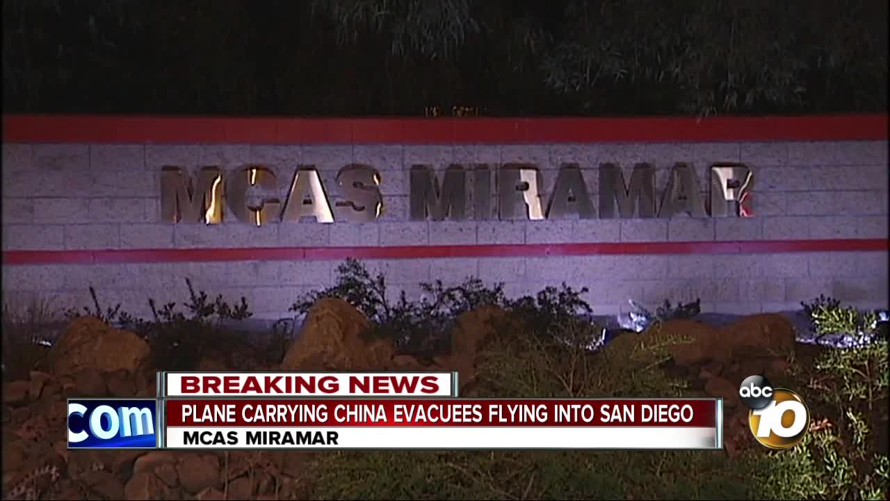 Plane from Wuhan scheduled to arrive at MCAS Miramar