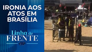 Feira do MST simula presos do 8 de janeiro I LINHA DE FRENTE