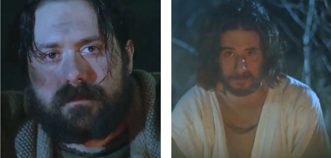 Jonathan Roumie as Jesus all the way in 2017 asks Peter-who do you say I am