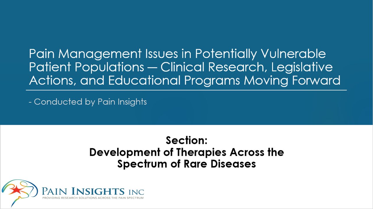 Support for Rare Diseases and Pain Research