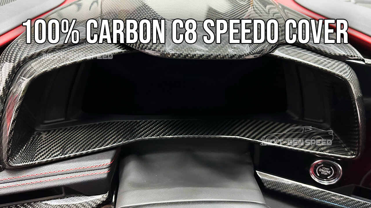 C8 Corvette Carbon Fiber Speedometer Cluster Trim Cover #c8 #corvette #carbonfiber #carinterior