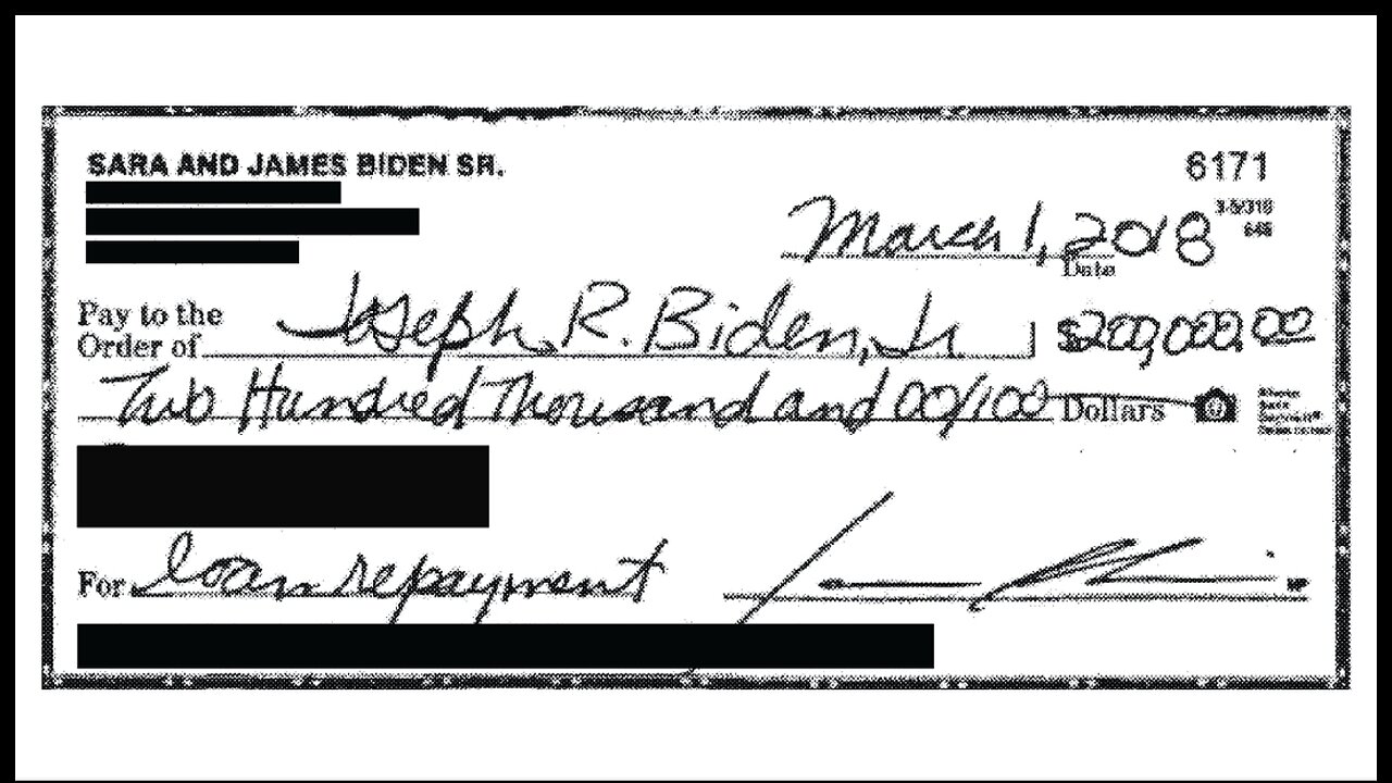 Rep James Comer Provides Evidence: Direct Payment to Joe Biden