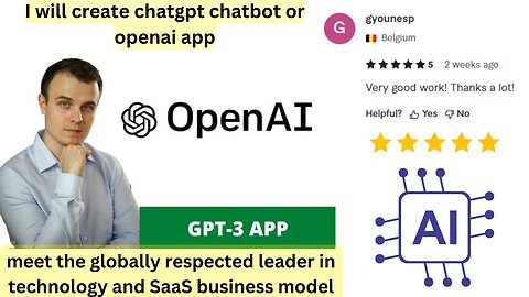 I will create chatgpt chatbot or openai app #openaichat #chatbotsforbusiness #chatbotai #aideveloper