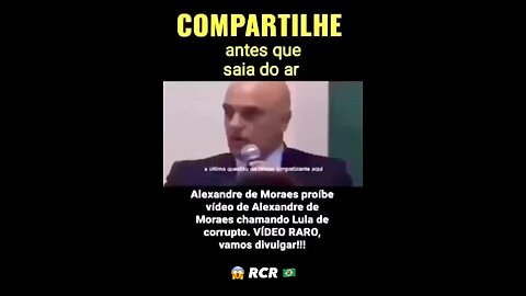 🤮 Como Pensava o Moraes Antes De Ser Pago e Fazer Parte ®️©️®️🇧🇷