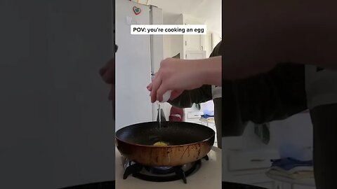 POV you're cooking an egg Video By ashleynspain #Shorts