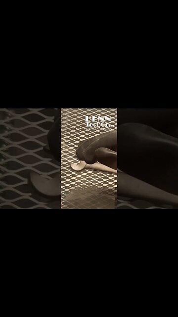 Sandblasting a wrench with a Cyclone sandblaster