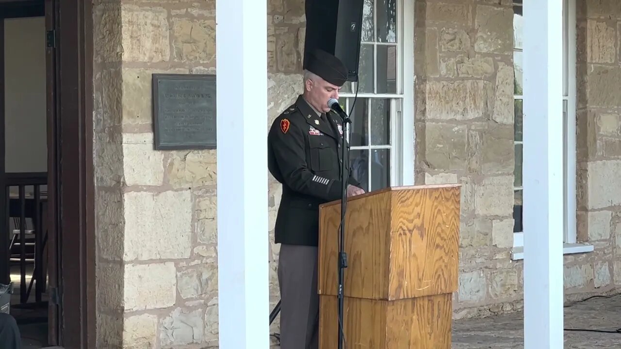 Colonel John McAllister's Memorial Day Remarks