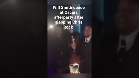 Will Smith dancing to getting jiggy with it at Oscars after slapping Chris