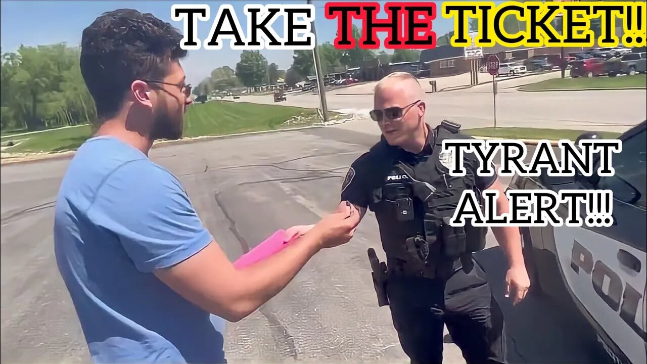 COP REFUSES TRAFFIC TICKET, AND FLEES THE SCENE!!! COPS ARE ABOVE THE LAW!! Script Flip