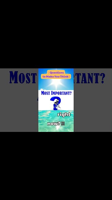 What is the most important thing you could be doing right now 🤔🏆