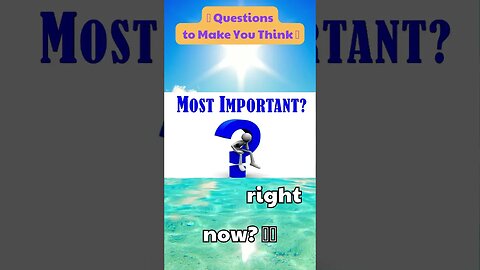 What is the most important thing you could be doing right now 🤔🏆