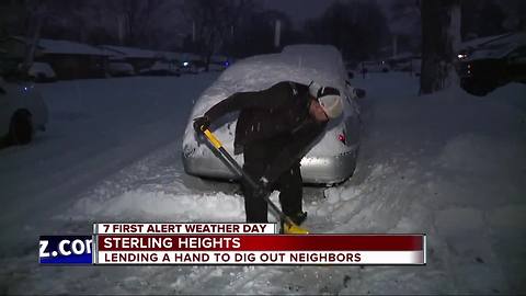 Sterling Heights neighbors help clear snow of couple dealing with health problems