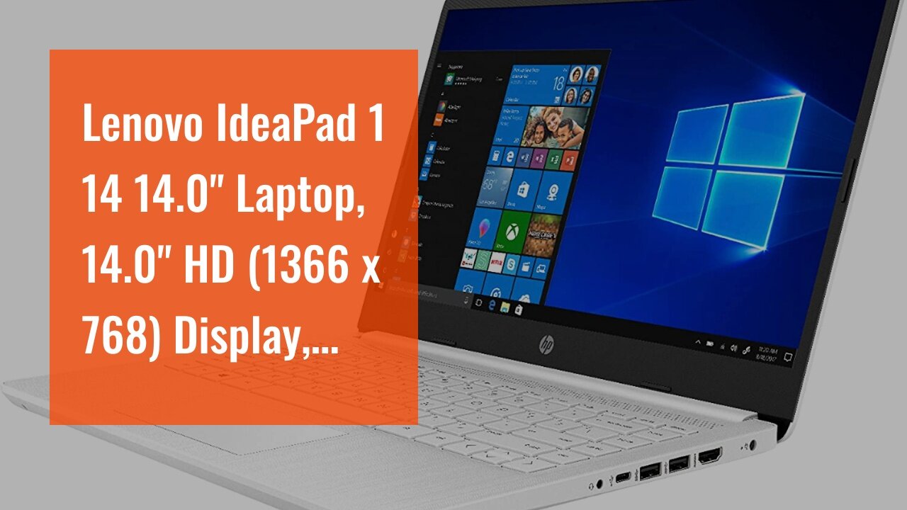 Lenovo IdeaPad 1 14 14.0" Laptop, 14.0" HD (1366 x 768) Display, Intel Celeron N4020 Processor,...