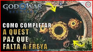 God of war Ragnarok, Como completar a quest Paz que Falta a Freya | Super dica