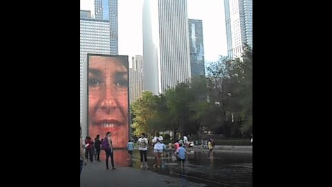 Chicago Downtown Water Play Area for Children