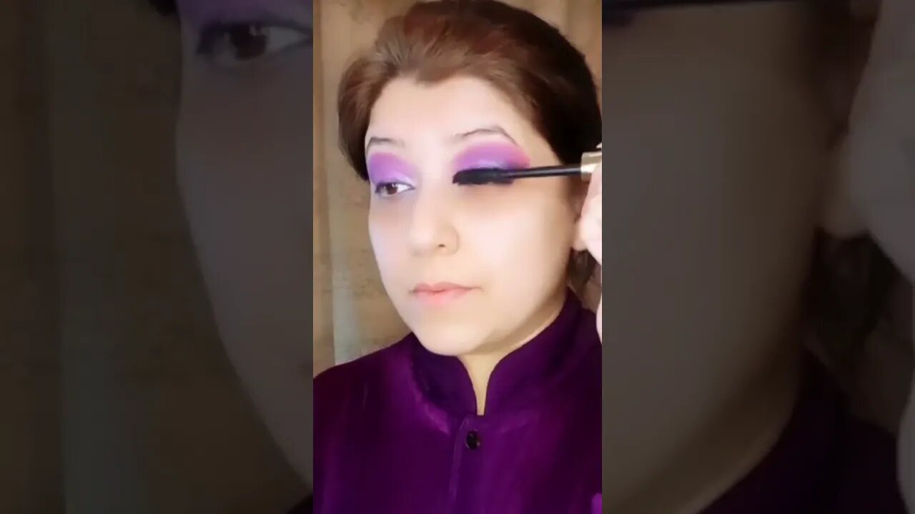 purple glam look #makeuptutorial #ytshorts #mehsimcreations #glam #purpleeyeshadow #ytstudio