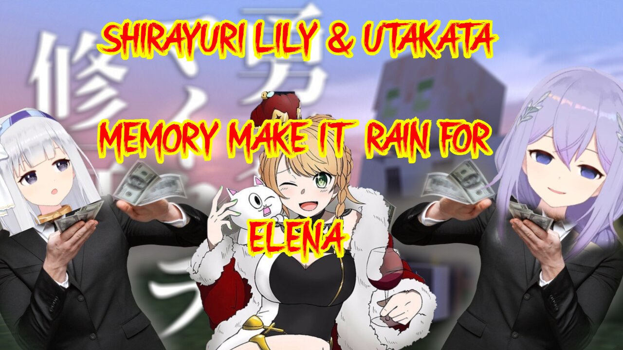 [Minecraft] The ViVID girls make it rain for Vtuber Elena Yunagi