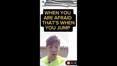 WHEN YOU ARE AFRAID THAT’S WHEN YOU JUMP🚀
