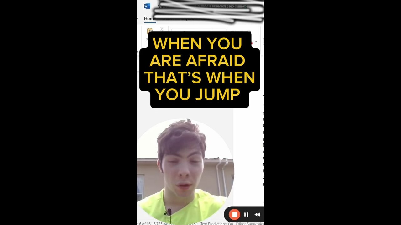 WHEN YOU ARE AFRAID THAT’S WHEN YOU JUMP🚀