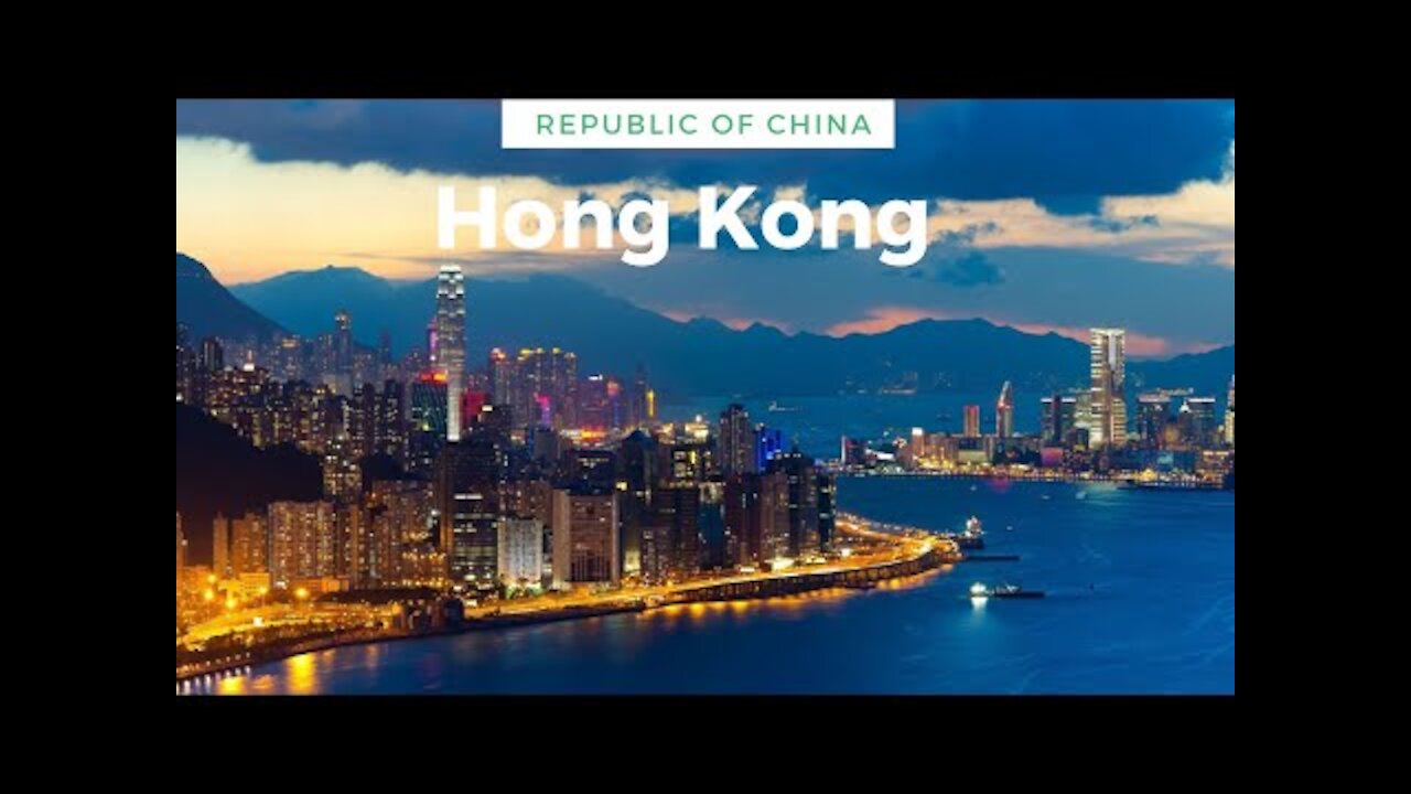 Hong Kong from Drone and Soft Piano Music Relaxation