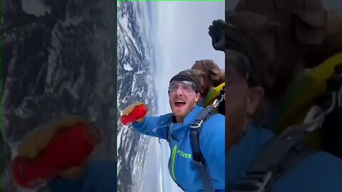 Logan Paul skydiving with Prime