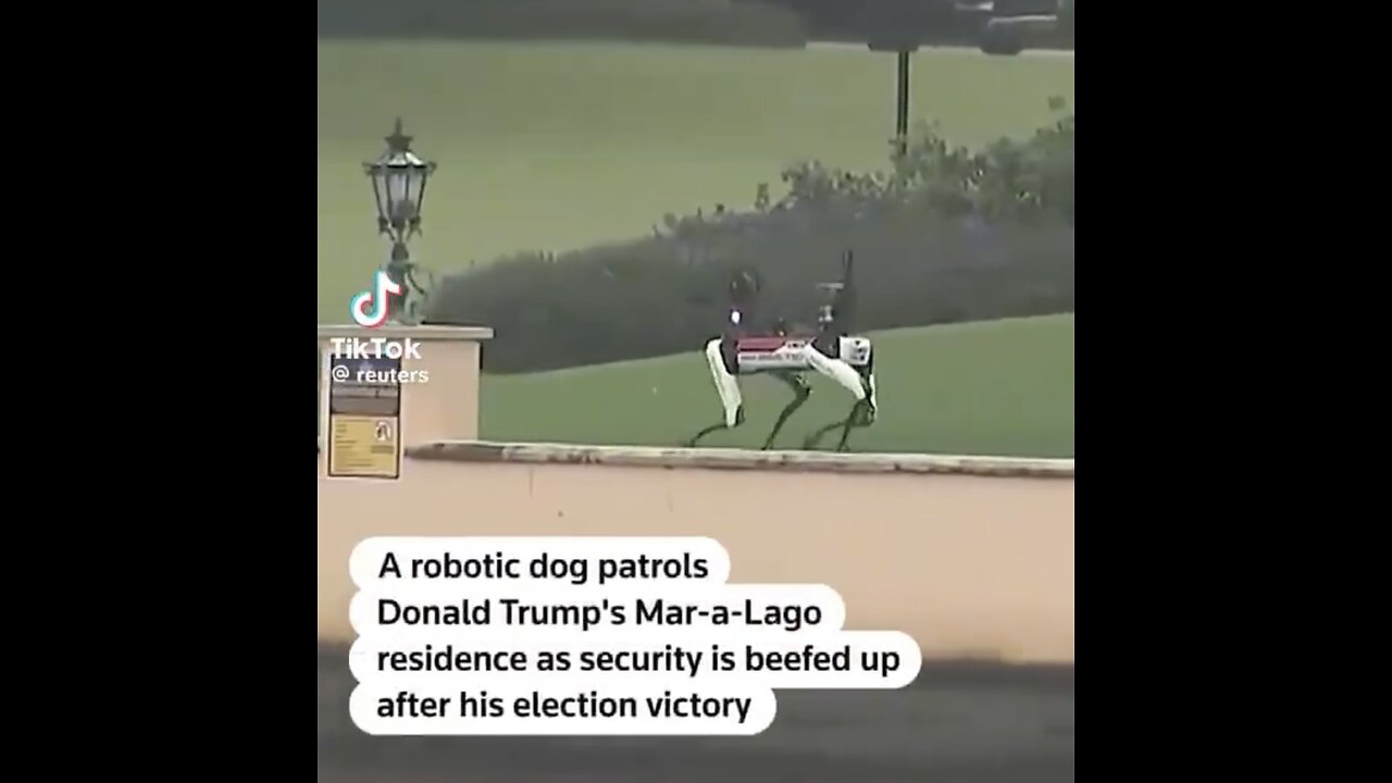 ROBOT-DOGS🇺🇸🏖️🐩🏰🏝️PROTECTS TRUMP PROPERTY MAR-A-LAGO🇺🇸🏝️🏰🐩💫