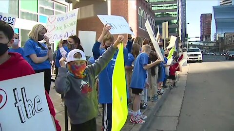 Rally for in-person learning in Fort Collins