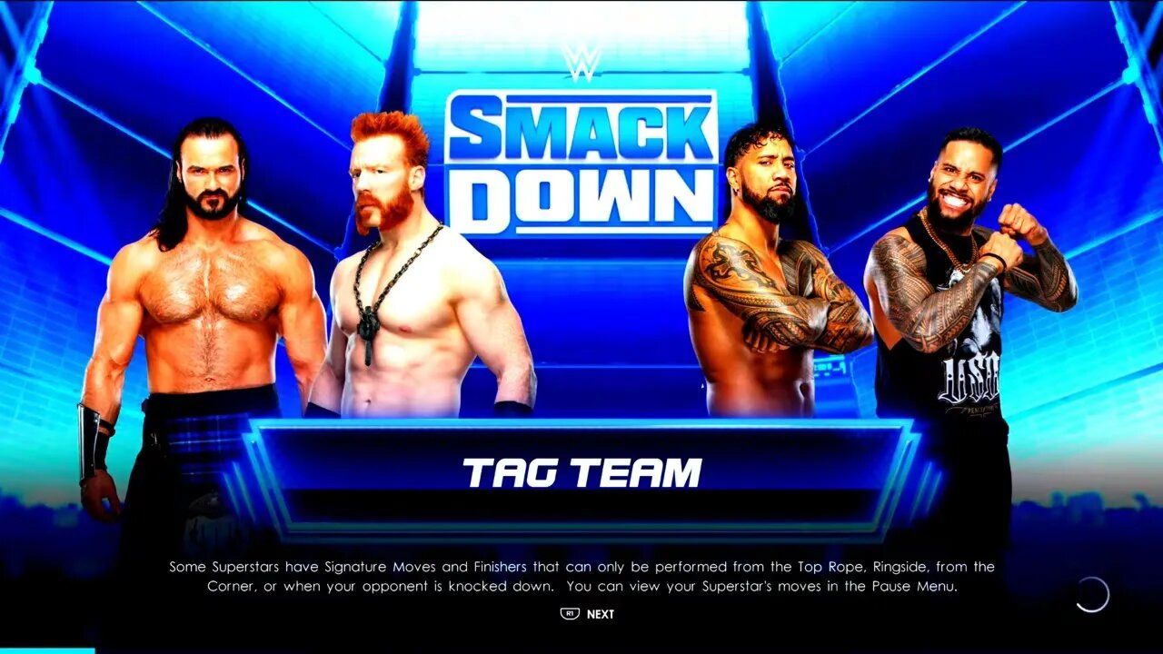 WWE Friday Night Smackdown Drew McIntyre & Sheamus vs The Usos