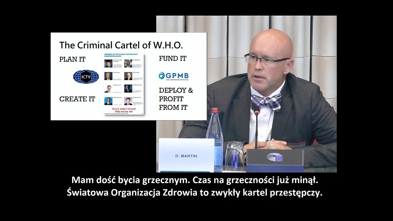 Dr. David Martin - WHO to zbrodnicza organizacja terrorystyczna, należy ją zniszczyć (napisy PL)