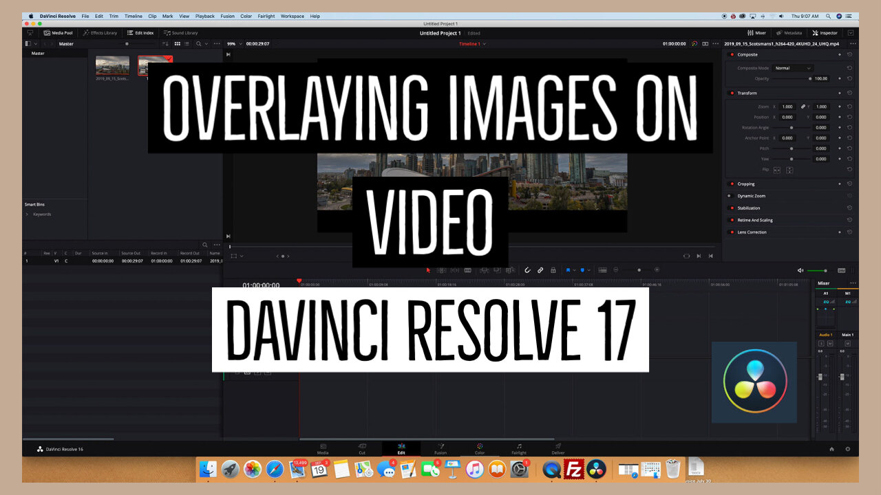 How to Overlay Images in DaVinci Resolve 17