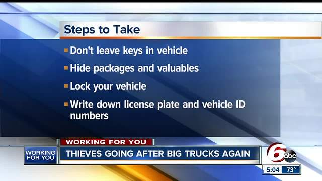 Thieves are targeting big pickups across Indianapoliso