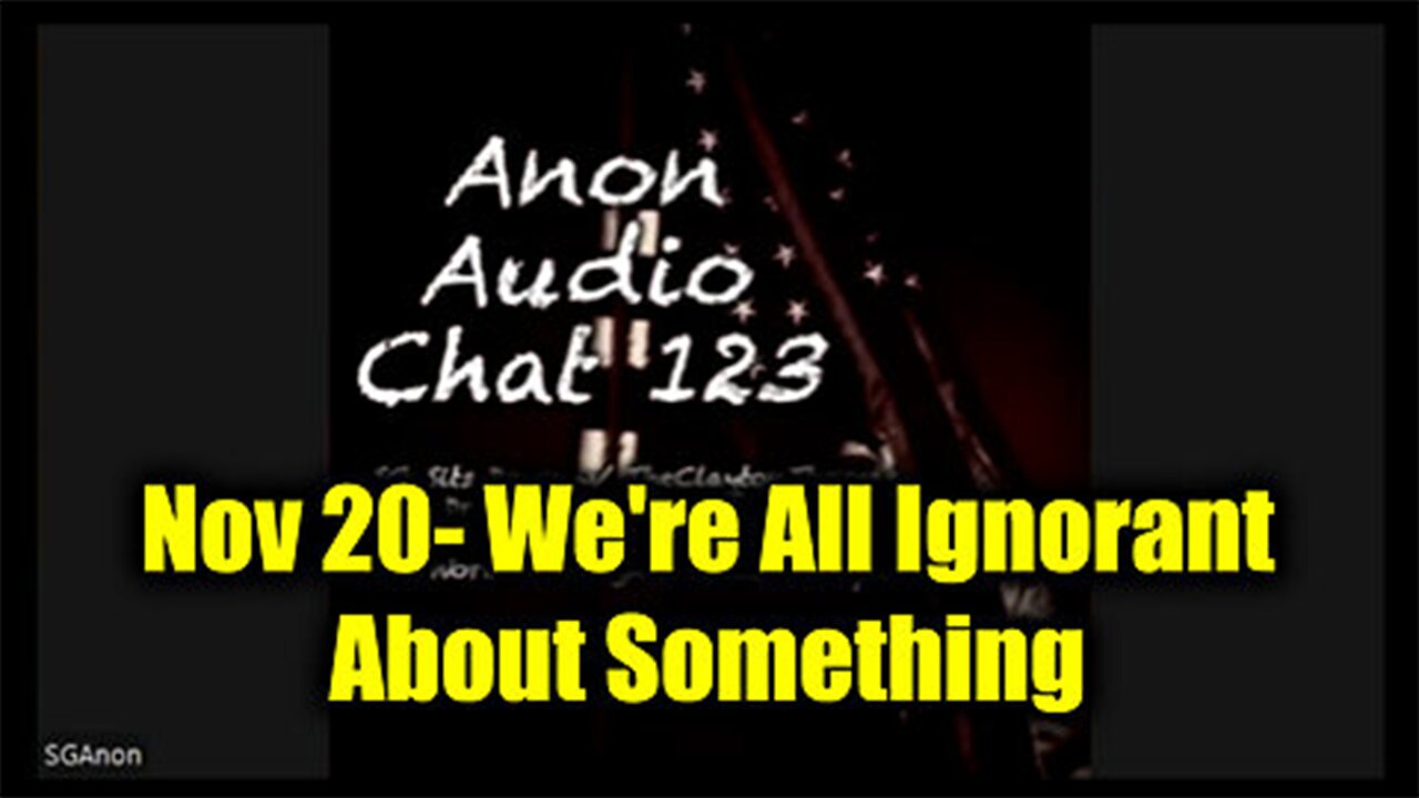 SG Anon Great Nov 20 - We're All Ignorant About Something>