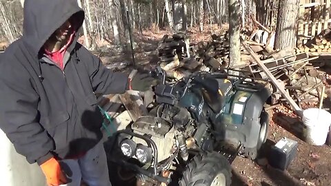 Heating Off Grid Wood Shed ~ Quad Work & More