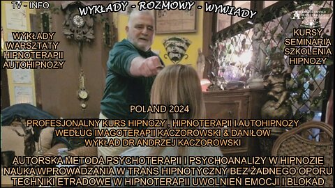 TECHNIKI ESTRADOWE W HIPNOTERAPII I UWOLNIEŃ EMOCJI I BLOKAD. NAUKA WPROWADZANIA W TRANS HIPNOTYCZNY BEZ ŻADNEGO OPORU. AUTORSKA METODA PSYCHOTERAPII I PSYCHOANALIZY W HIPNOZIE.