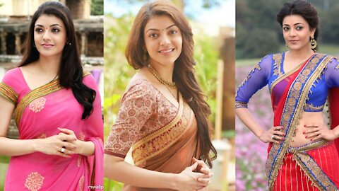 kajal aggarwal saree Beautiful ❤️ picture Video