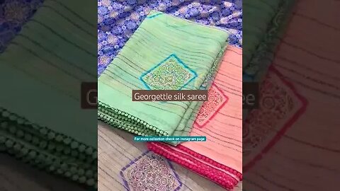 Georgettle silk saree#georgettesaree #georgettesarees #puresilk