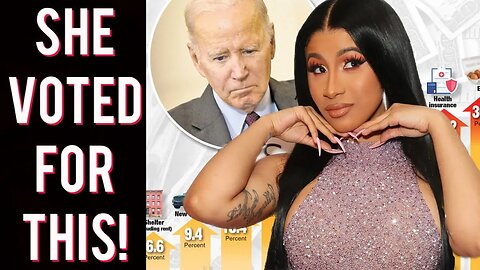 Cardi B cries about inflation and gets DESTROYED! Quickly reminded she VOTED for it!